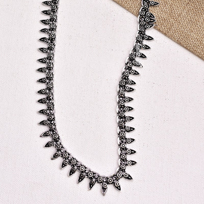 Kolhapuri German Silver Oxidized Long Necklace