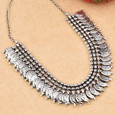 Oxidized German Silver Choker Necklace