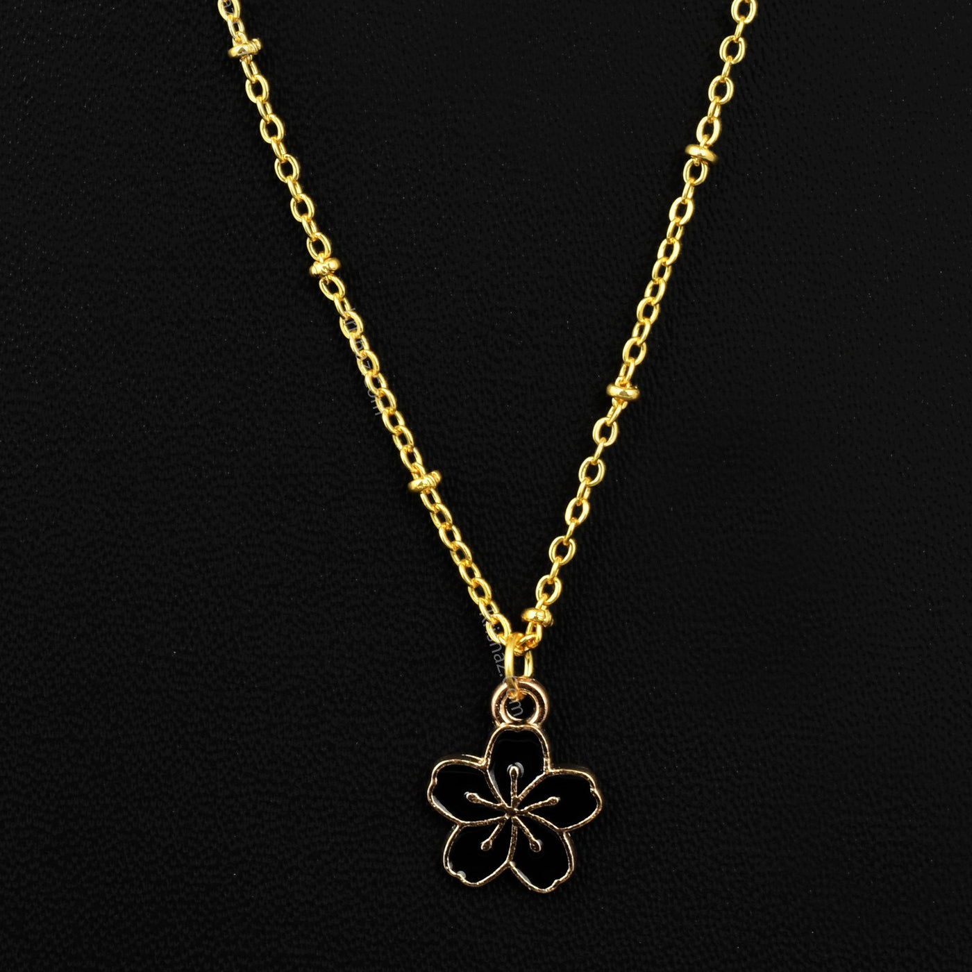 Gold Figure 8 Chain with Flower charms