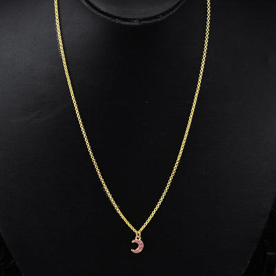 Gold Rolo Dainty Chains With Moon charms