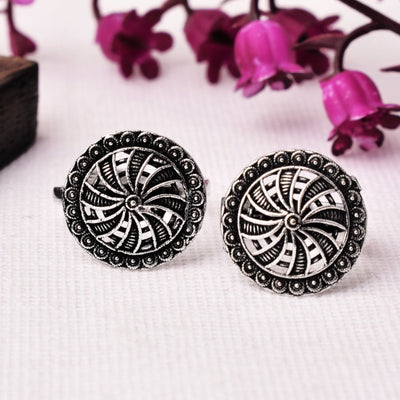 Savitri Set of Oxidized Choker +Matching Earrings +Nose Ring +Toe Ring +One Ring