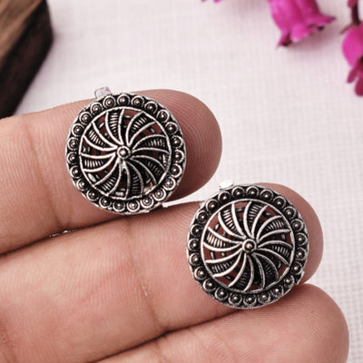Savitri Set of Oxidized Choker +Matching Earrings +Nose Ring +Toe Ring +One Ring