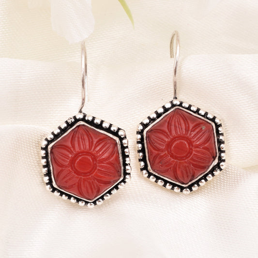 Mini Hexagonal Dangler Earrings