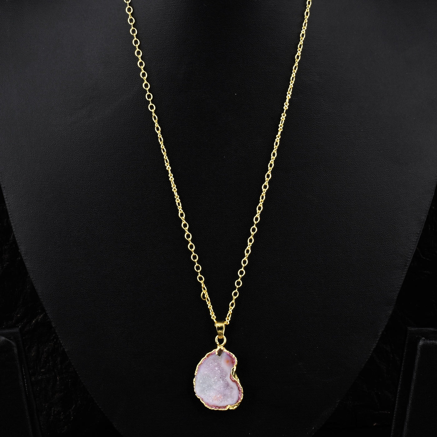 Natural Stone Pendant Natural Stone Pendant Charm With Figure 8 Chains