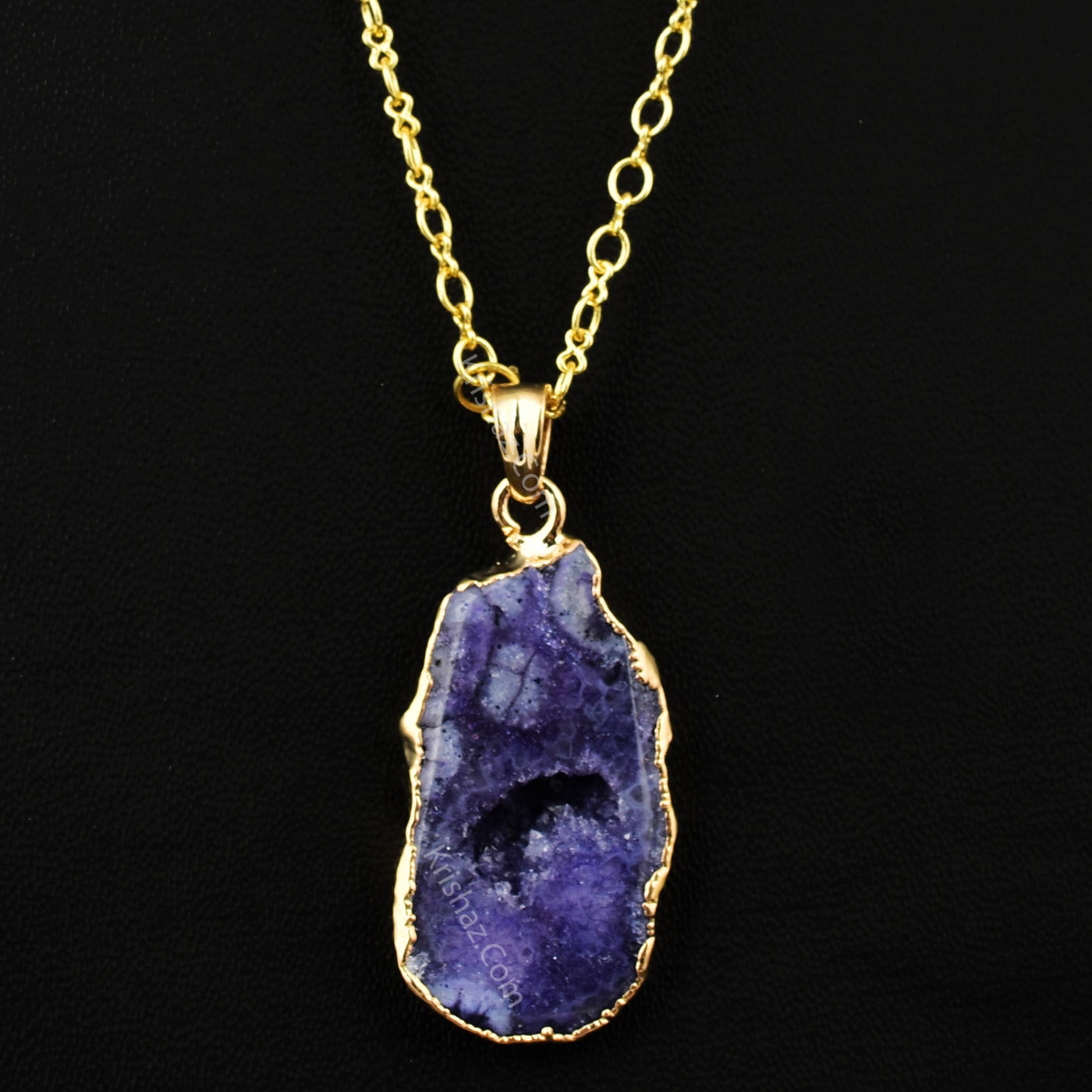 Natural Stone Pendant Natural Stone Pendant Charm With Figure 8 Chains