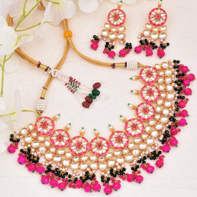 Tejaswini Golden Necklace Set