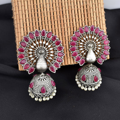 Zoya Peacock Jhumka Earrings