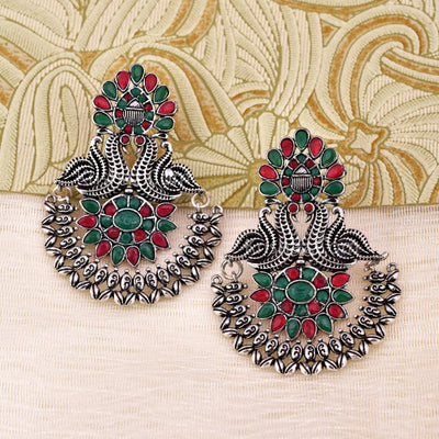 Mansi Peacock Designed Dangler Earring Set