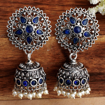 Neha Traditional Beaded Jhumka Earrings