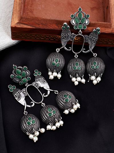 Angad Elephant Designed Drop Dangler Earring.