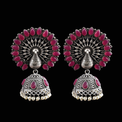 Zoya Peacock Jhumka Earrings