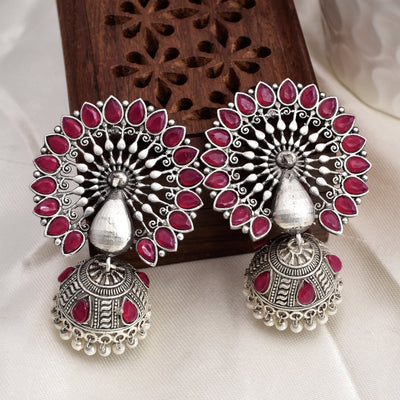 Zoya Peacock Jhumka Earrings
