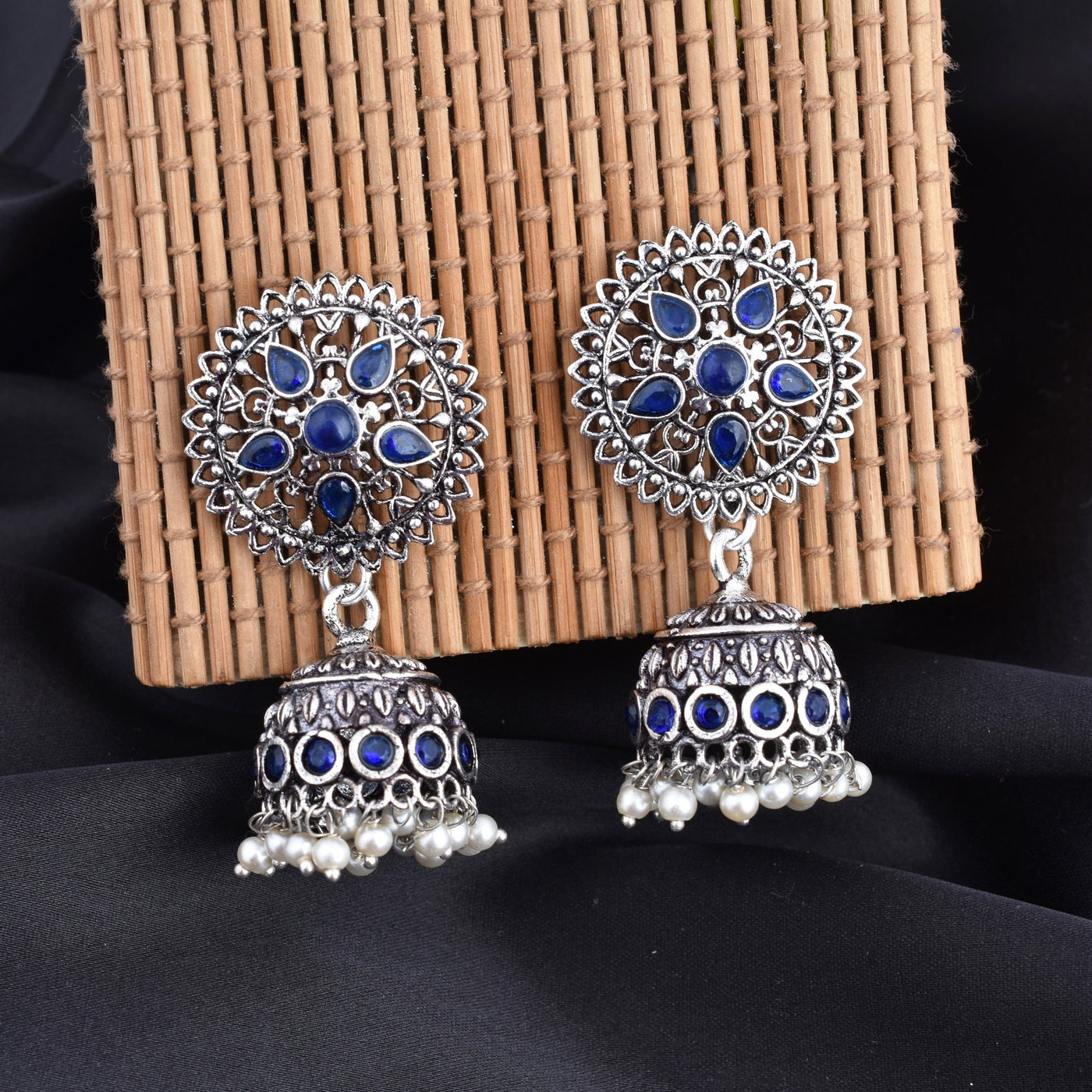 Neha Traditional Beaded Jhumka Earrings