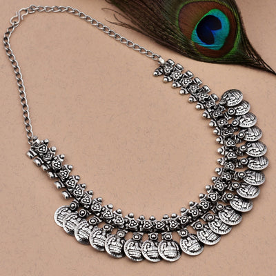 Oxidized German Silver Choker Necklace