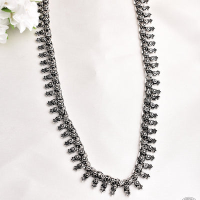 Kolhapuri German Silver Oxidized Long Necklace