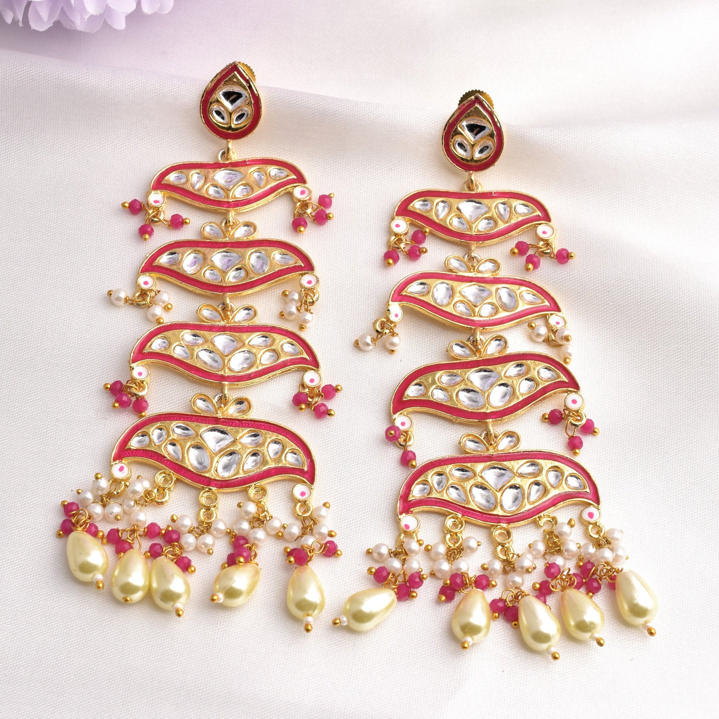 Sunehri Beautiful Golden Dangler Earrings