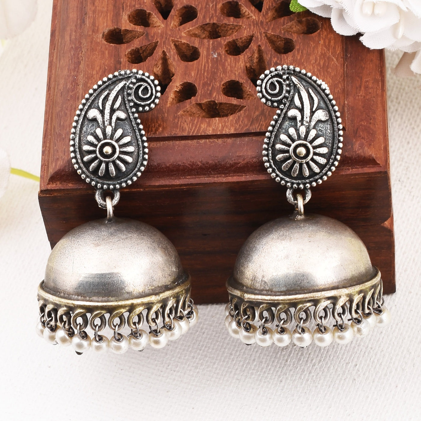 kaashvi Oxidised Jhumka Earring Set