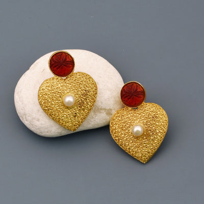 Hriday Matte Gold Studs