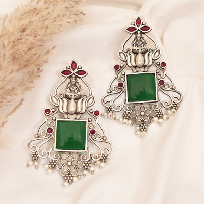 Shivanya Silver Look Alike Dangler Earrings