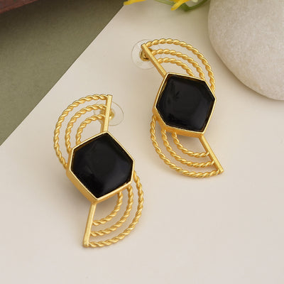 Yashi Twisted Contemporary Stud Earrings